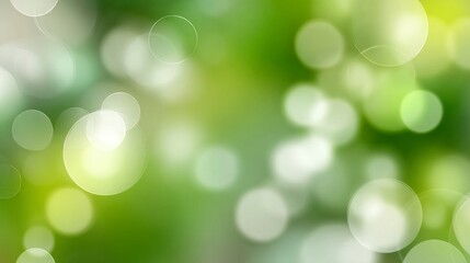 Obraz premium Radiant Circles of Energy in Ethereal Green and Yellow on a Sunlit Backdrop, Creating Joyful Vibes