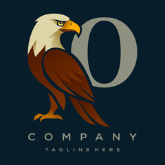 Letter O Eagle Logo Designs