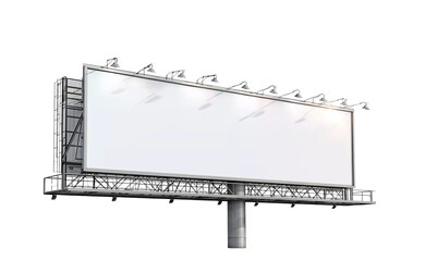 Obraz premium Blank billboard on transparent background, cutout