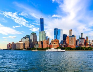 Obraz premium City skyline panorama on a sunny day (2)