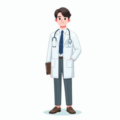 Fototapeta premium vector image of male doctor