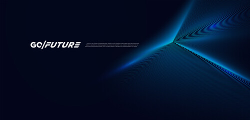 Futuristic blue line abstract background design – artificial intelligence, digital technology, innovation, data network, modern cyberspace, and high-tech presentation projects vector backdrop
