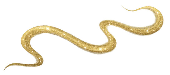 Fototapeta premium Gold worm-like creature