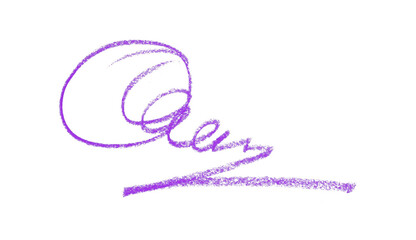 Purple pencil hand writing rhythm set on transparent background