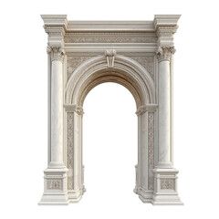 Naklejka premium classic column arches on transparent background, cutout