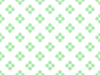 seamless green pattern Pattern Wallpaper Seamless Vector Vintage Floral Texture Illustration Flower Design Damask Ornament Decoration Art

