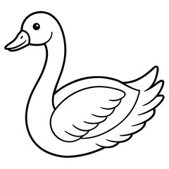 Fototapeta premium Cartoon duck illustration isolated on white background