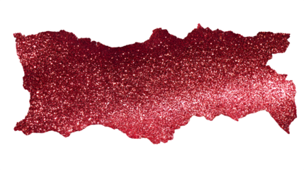 hd realistic red glitter paper with torn and ripped edges isolated on white