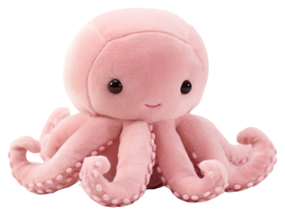PNG Stuffed animal octopus plush cute toy.