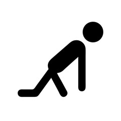 stretching person icon