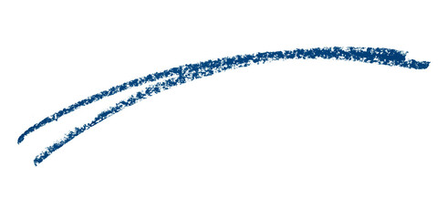 Blue pencil hand writing stroke set on transparent background.