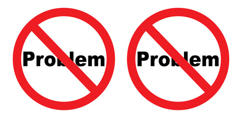 No problem icon. Red stamp with the word no problem vector illustration on a white background.