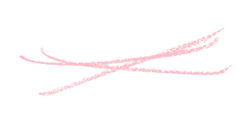 Pink pencil hand writing rhythm set on transparent background