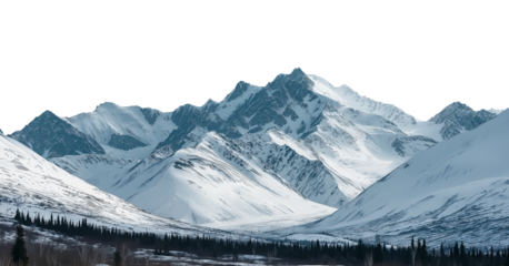 Alaska mountain range wilderness nature landscape, cutout