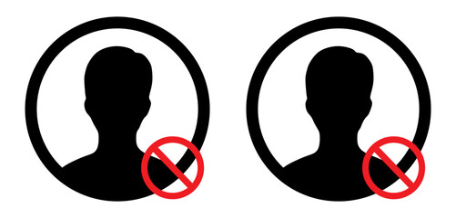 No Sign Icon set. Crossed Circle Vector Design. no parking symbol, no entry symbol footage 4k motion graphics, isolated on transparent background, Editable vectors. Mark prohibited. Icon symbol ban.