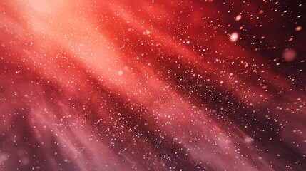 Fototapeta premium Radiant red nebula with scattered stardust particles cosmic