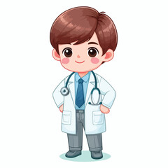 Fototapeta premium vector image of little doctor