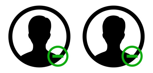 Subtract and Ban mark icon set . cross and forbidden icons isolated on white background . Restrict entry ban prohibition and delete icon . Vector illustration