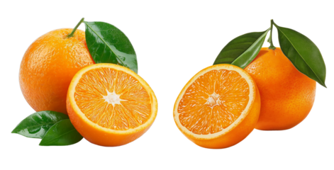 fresh bitter orange slice, transparent background, cutout