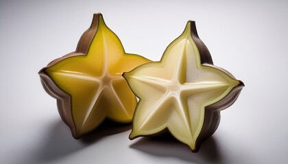 starfruit icon in simple line style depicting two shapes