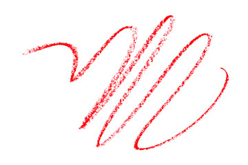 Red pencil hand writing rhythm set on transparent background