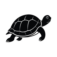 Fototapeta premium Turtle silhouette vector illustration.