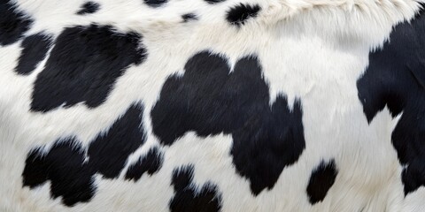 Seamless Cowhide Pattern &ndash; Realistic Black and White Holstein Fur Texture for Rustic and Farm-Themed Designs