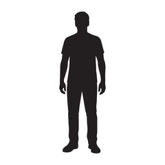 Man icon Silhouette Vector Illustration for  Design