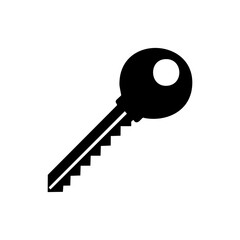 Minimalist key silhouette representing lock, login, or unlock concepts. Great for UI, tech, and print designs