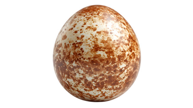 hd realistic brown egg isolated on white