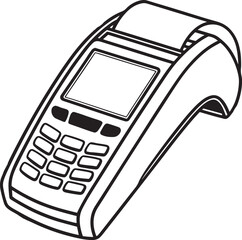 pos machine icon and vector