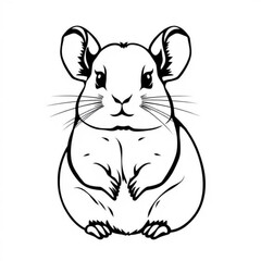 Black Chinchilla Animal Icon