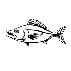 Black Cobia Fish Icon