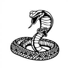Fototapeta premium Black Cobra Animal Icon