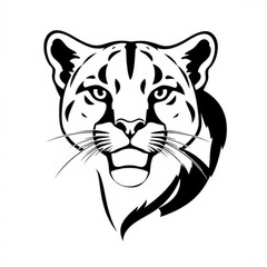 Black Cougar Animal Icon