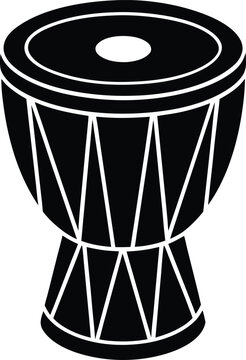 Khol drum silhouette vector art illustration