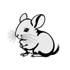 Fototapeta premium Chinchilla Animal Black Icon