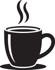 Coffee Cup Vector Illustration - Hot Drink, Beverage, Mug, Cafe, Morning, and Aroma Icon