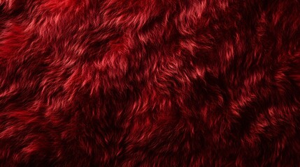 Naklejka premium Digital illustration of dense, textured, scarlet fur creates a chaotic, warm surface pattern.