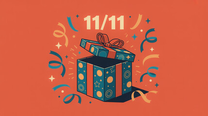 11.11 sale background generative ai