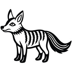 Obraz premium Cartoon cow with black spots isolated on white background