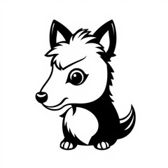 Chorkie Black Animal Icon