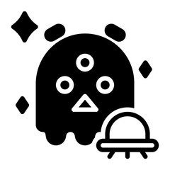 alien icon, glyph icon style