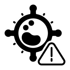 bacteria icon, glyph icon style
