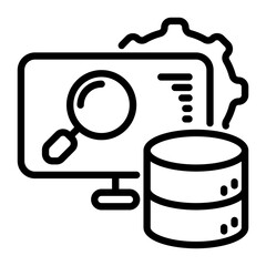 Portal icon, line icon style