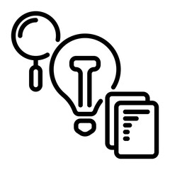 Light Bulb icon, line icon style
