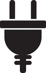Electrical Plug Icon Vector Illustration Power Cord Connector Symbol Energy Adapter Outlet