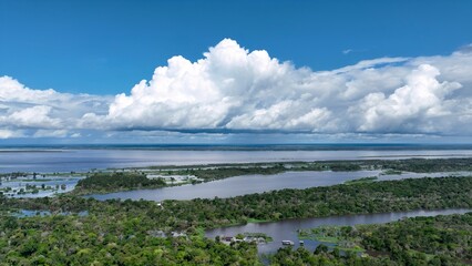 Amazon River In Manaus Amazonas Brazil. Capturing The Effects Of Flooding In The Amazon Rainforest. Forest Vegetation Amazon Green. Forest Amazon Panning Wide. Manaus Amazonas.