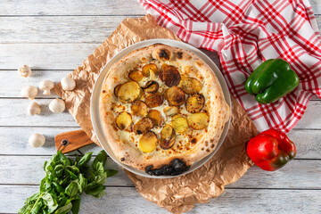 Fresh Ingredient Rustic Pizza