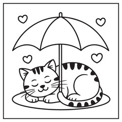 Rainy Day Coloring Pages | Cute and Relaxing Rain Scenes for Kids and Adults